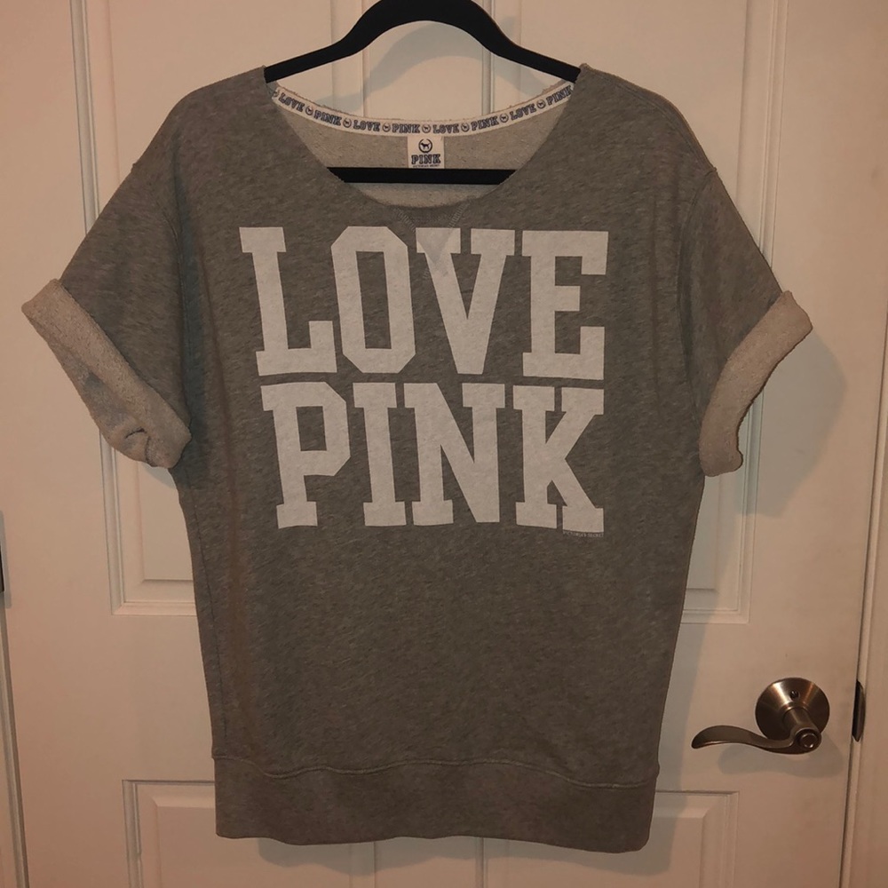 PINK Short Sleeve Sweatshirt